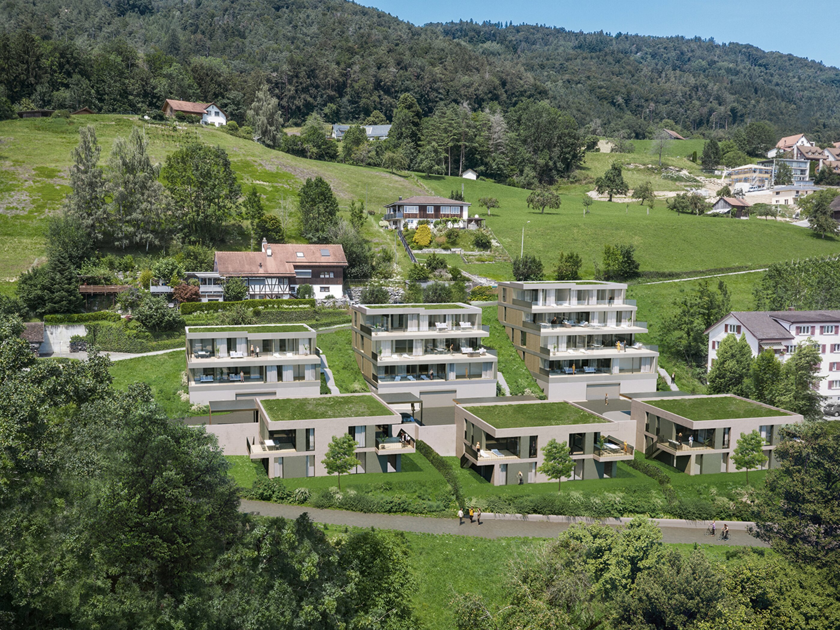 Doppel-Einfamilienhäuser & Terrassenwohnungen «Panorama», Rebstein
